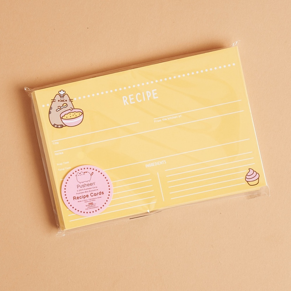 Pusheen Winter 2019 box recipe cards